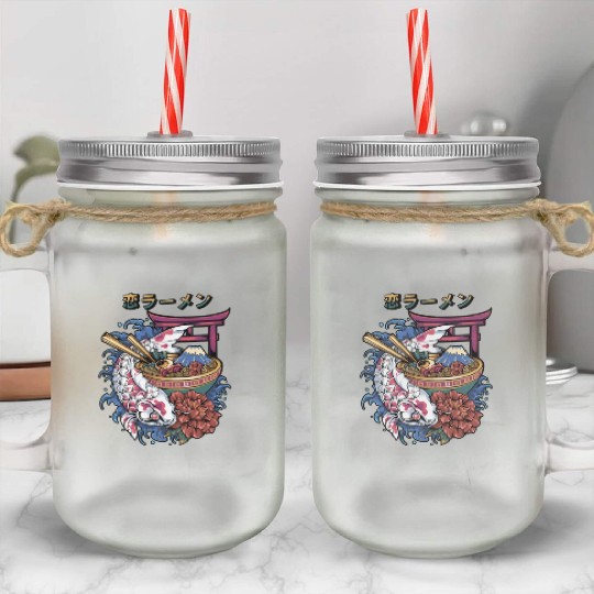 koi fish ramen Mason Jar Cups