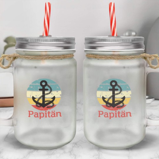 Papitan - Father's Day For Papa's World's Best Mason Jar Cups