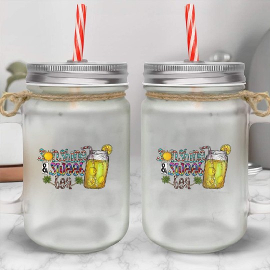 Sunshine Sweet Tea Mason Jar Cups