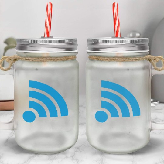 Icon connection good wifi Mason Jar Cups