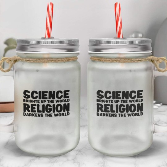 Atheist Atheism Anti Religion Securalism God Sucks Mason Jar Cups