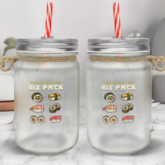 Sushi Japanese Gym Gift Mason Jar Cups