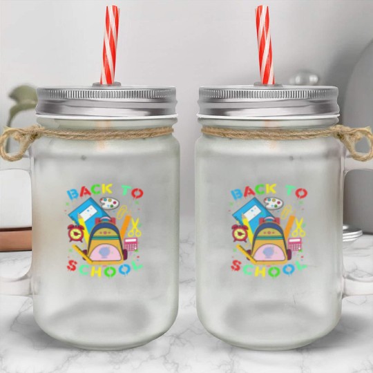 Back To School Mason Jar Cups