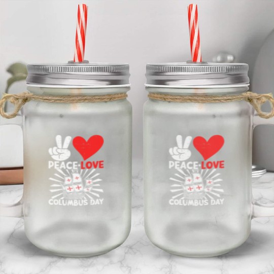 Columbus Day Italian Pride Mason Jar Cups