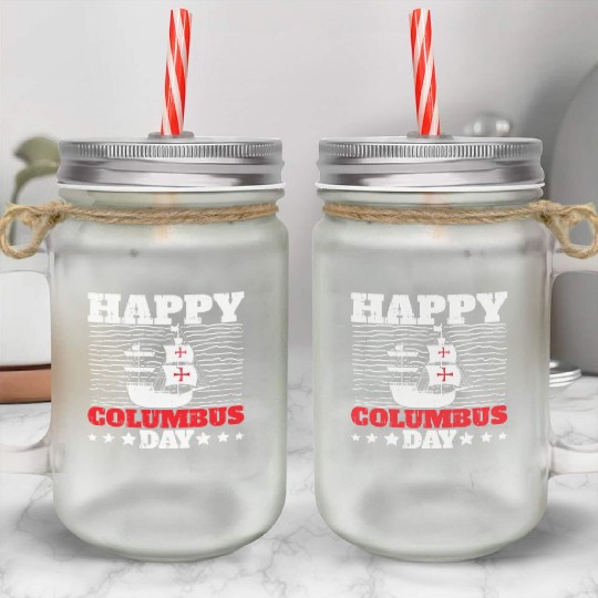 Columbus Day Italian Pride Mason Jar Cups