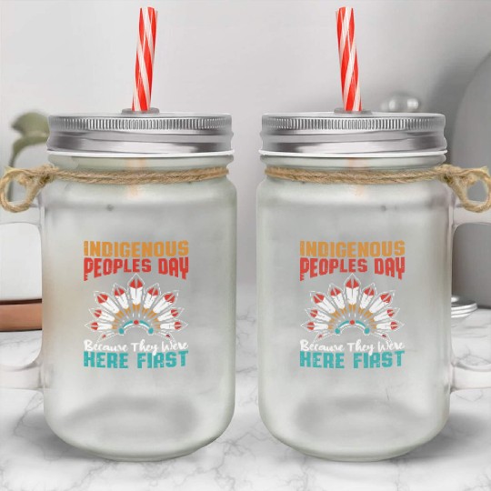 Anti Columbus Day Mason Jar Cups