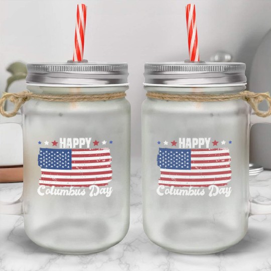 Columbus Day Italian Pride Mason Jar Cups