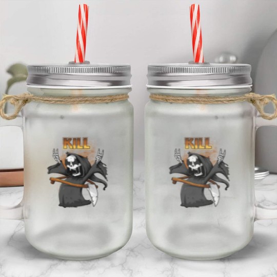 Hard rock deadly Mason Jar Cups
