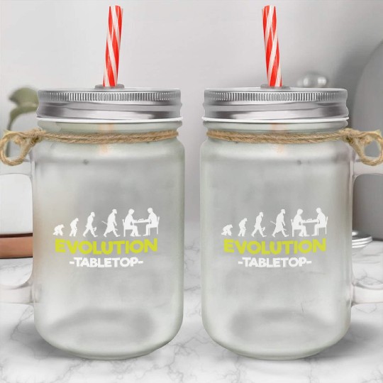 Board Game Board Gamer Parlor Game Mason Jar Cups