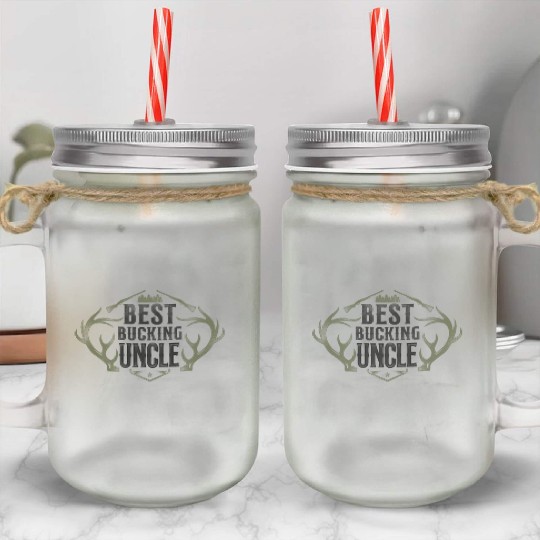 Buck Deer Hunting Hunter Uncle Mason Jar Cups