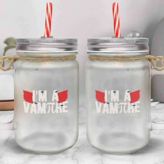 Pi Day I m A Vampire Math Teacher Student Gift Mason Jar Cups