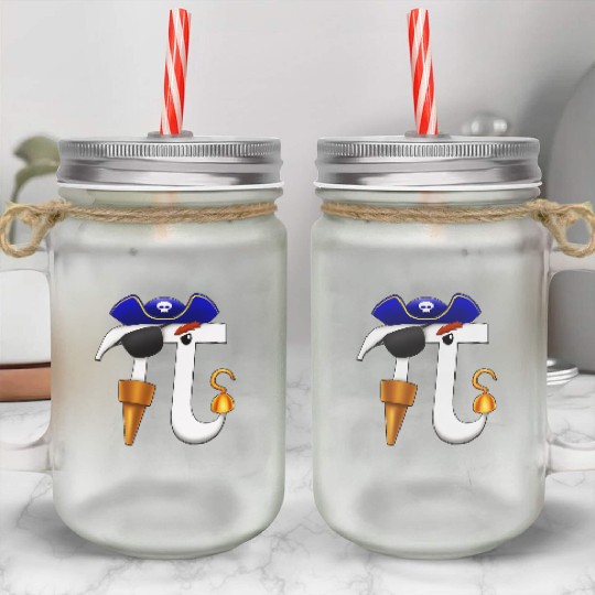 PI Day Pirate Mason Jar Cups Math Geek Gift Men Women