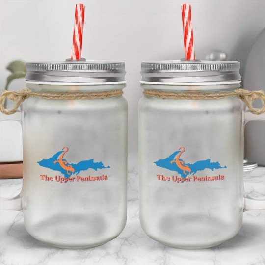 Upper Peninsula Newt Mason Jar Cups