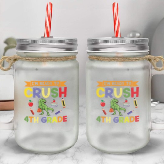 4th Grade Back To School Mason Jar Cups