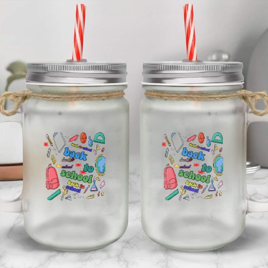 Back to school Mason Jar Cups