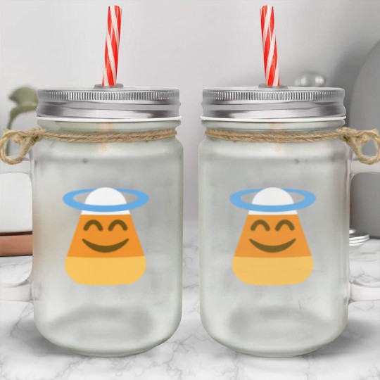 Angel Candy Corn Halloween Costume Mason Jar Cups
