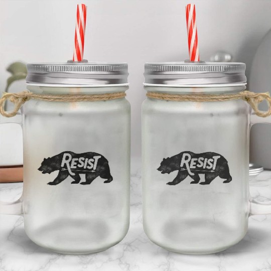 ALT US National Park Service Resist Mason Jar Cups Bear