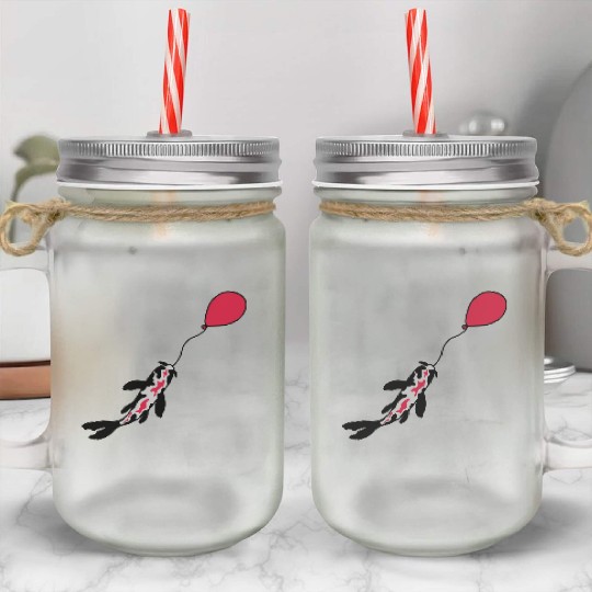 balloon koi fish nishikigoi Mason Jar Cups