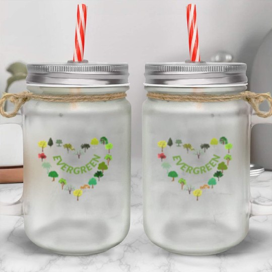 EVERGREEN Mason Jar Cups