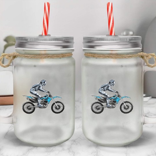 Dirt Bike MX Motocross Supercross Mason Jar Cups