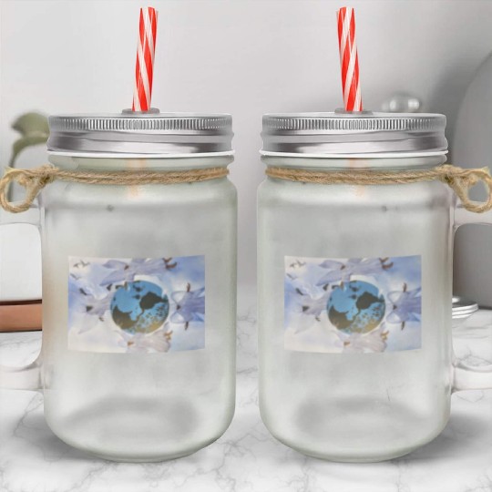 Blue Mountain Mason Jar Cups