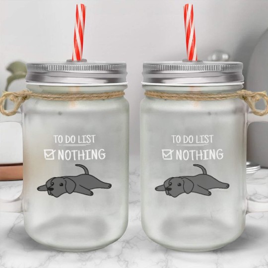 Great Dane To Do List Mason Jar Cups