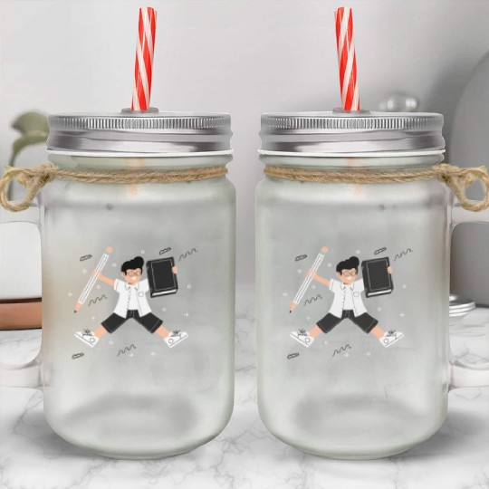 Mason Jar Cups design back to school