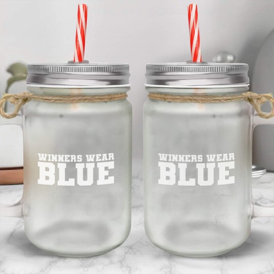 High School Musical EJ Winners Wear Blue Tank Mason Jar Cups