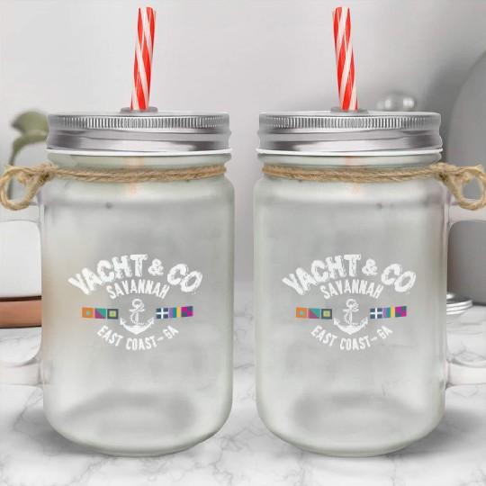 Yacht Co Savannah East Coast GA Mason Jar Cups