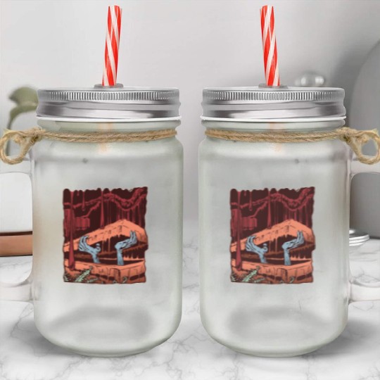Zombie Coffin Mason Jar Cups