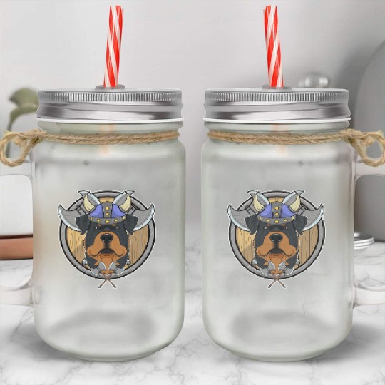 Rottweiler I Valhalla I Viking Mason Jar Cups