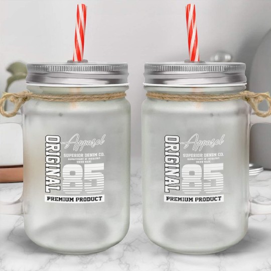 1985 Vintage Birthday Vintage Gift Retro Mason Jar Cups