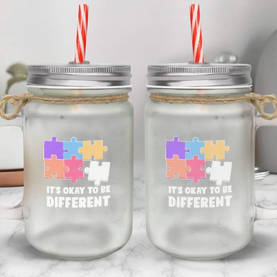 Funny Autism Teacher Mason Jar Cups