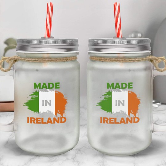 made in ireland scratch Mason Jar Cups