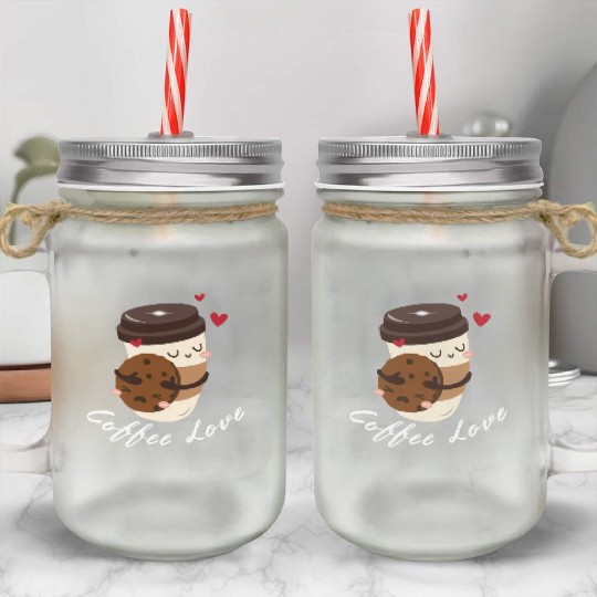Coffee love cappuccino caffeine Mason Jar Cups