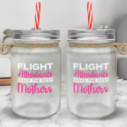 Flight Attendant Stewardess Cabin Crew Mason Jar Cups