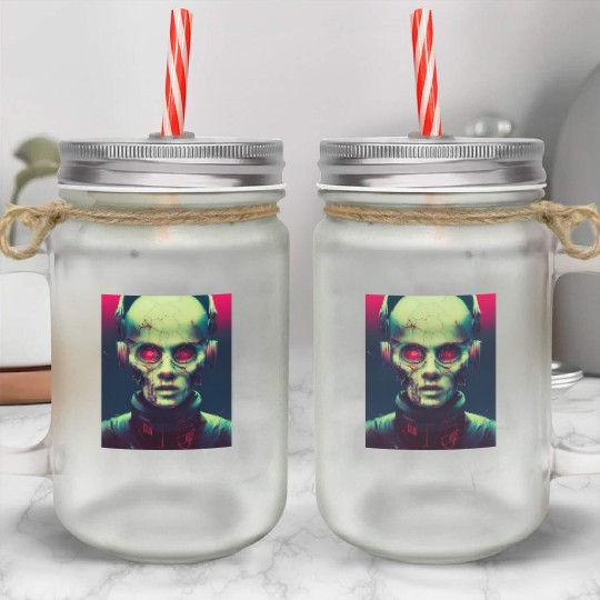 Zombie Cyberpunk Mason Jar Cups