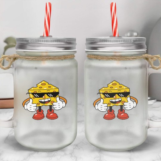 thug life cheese Mason Jar Cups
