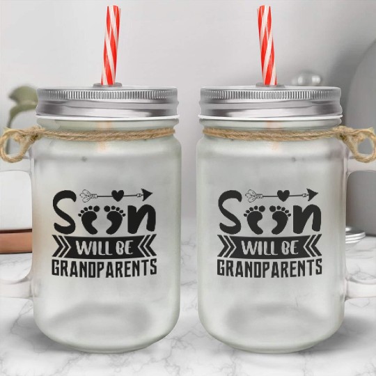 We Will Soon Become Grandparents, Be Grandparents Mason Jar Cups