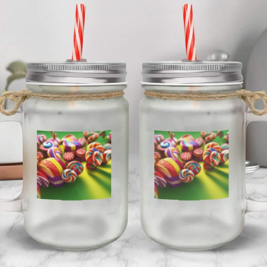 A glimpse into candy land version 2 Mason Jar Cups