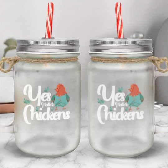 Chickens Rooster Chicken Farmer Hen Poultry Cock Mason Jar Cups