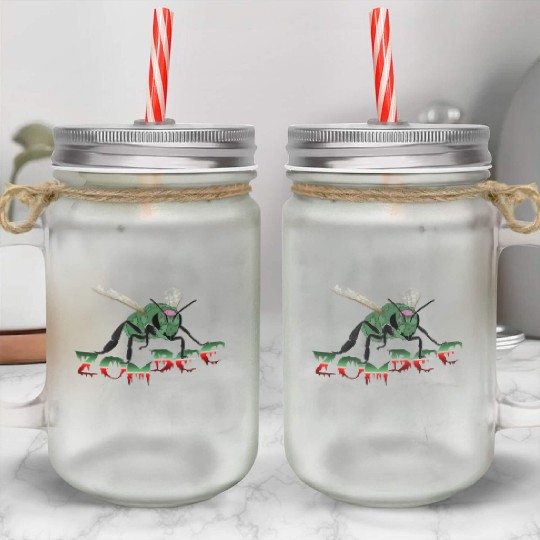 Zombie Bee Zombee Funny Bee Halloween Costume Mason Jar Cups