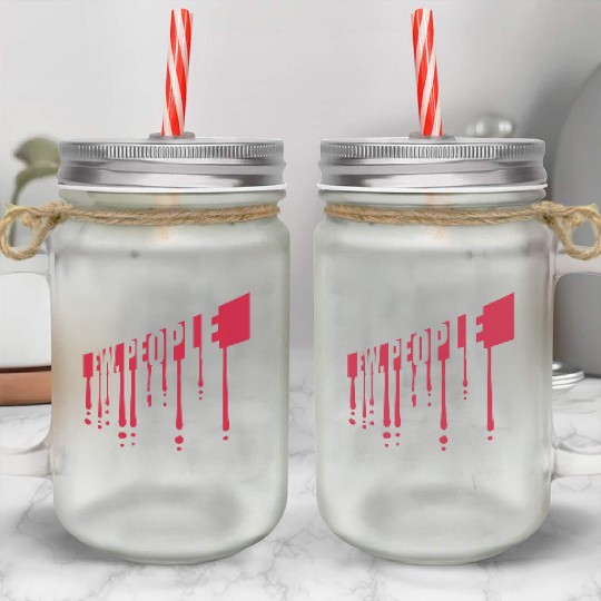ew people funny quote Mason Jar Cups