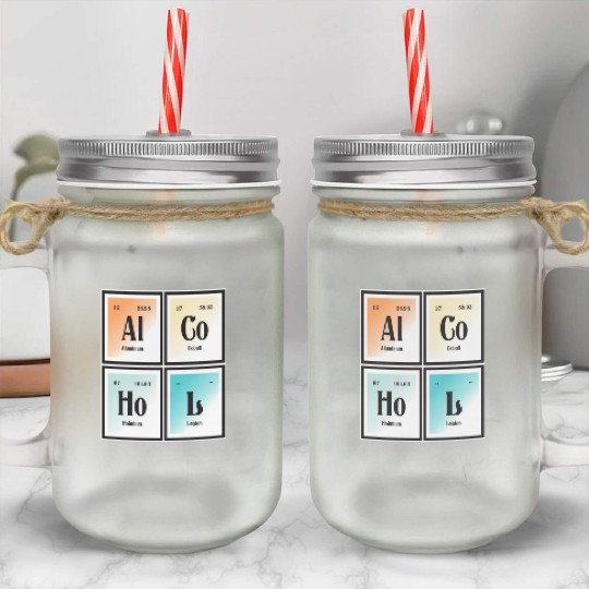 Elements of Alcohol Mason Jar Cups