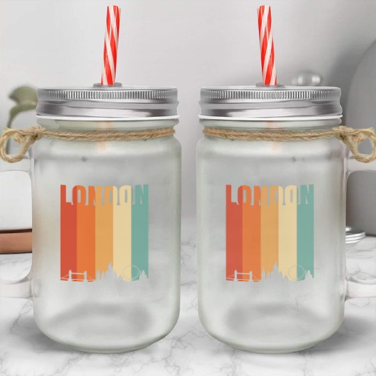 I Love London Gift Idea Mason Jar Cups