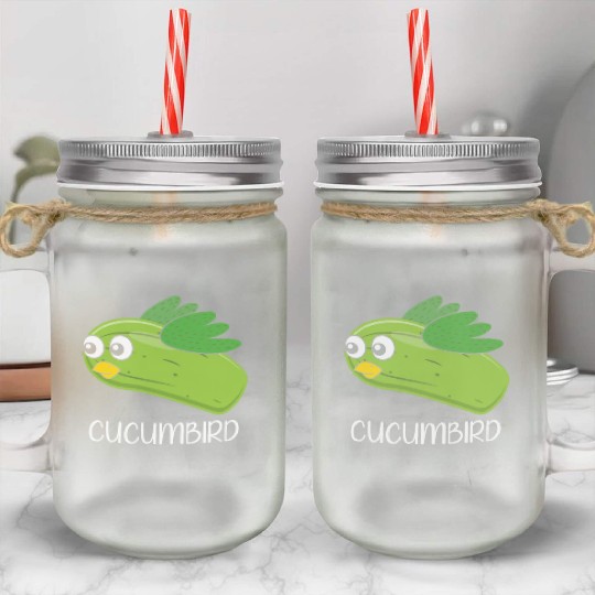 Cucumbird Vegetarian Vegetable Vegan Cucumber Mason Jar Cups