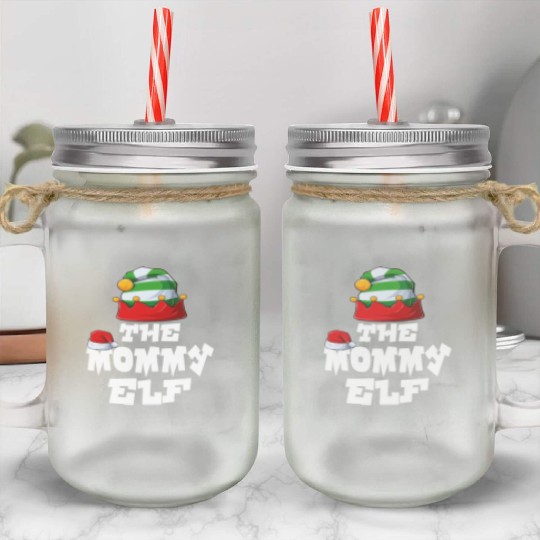Gamer Elf Family Matching Christmas Group Pajama Mason Jar Cups