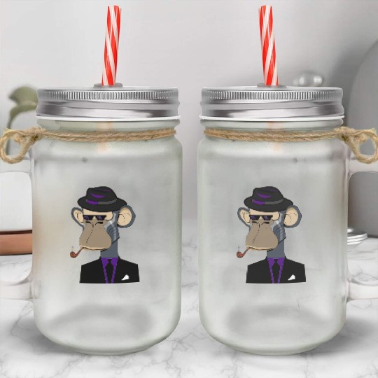 NFT - new ape ( series A-001 ) Mason Jar Cups