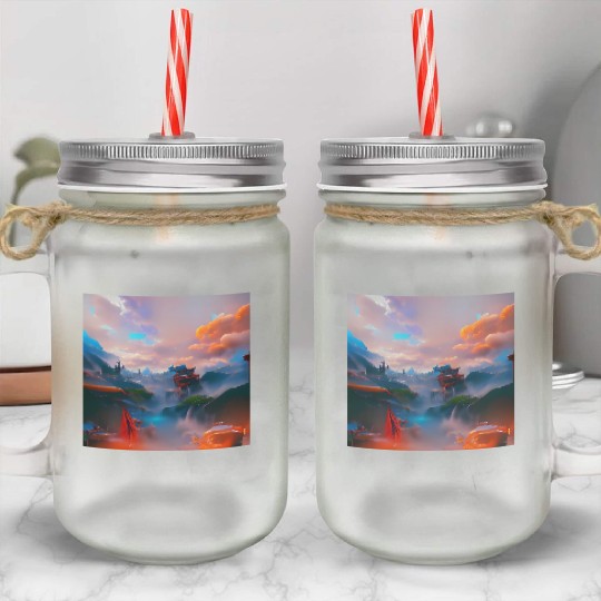 A Timeless World in a Distant Solar System Bright Mason Jar Cups