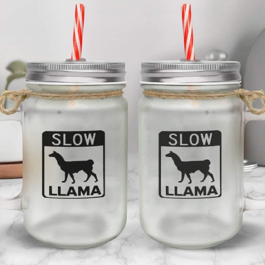Phish Slow Llama Mason Jar Cups